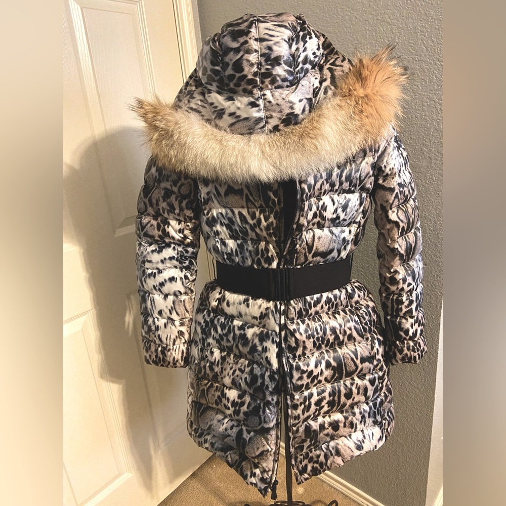 Dawn Levy Down Coat w/ Coyote Trim